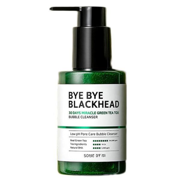 SOME BY MI Bye Bye Blackhead 30 Days Miracle Green Tea Tox Bubble Cleanser 120g - Misumi Cosmetics Nepal